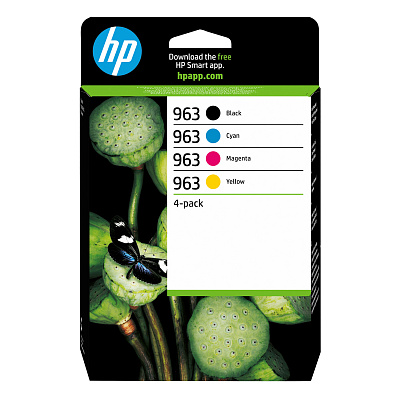 BAZAR - HP 963 CMYK Original Ink Cartridge 4-Pack (700 / 700 / 700 / 1,000 pages) - rozbaleno