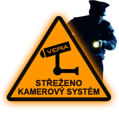 Veria Reflexní výstražná samolepka - kamerový systém