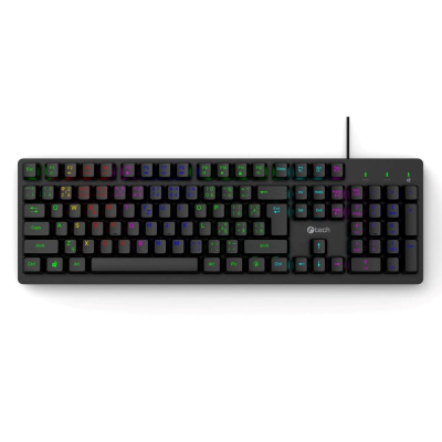 C-TECH Klávesnice Riven, Drátová USB, černá