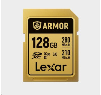 Lexar SDXC ARMOR Gold UHS-II U3, Stainless Steel, IP68 R280/W210 (V60) 128GB