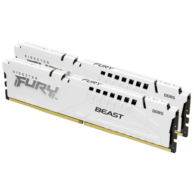 KINGSTON DIMM DDR5 32GB (Kit of 2) 6400MT/s CL32 ECC FURY Beast EXPO Bílá