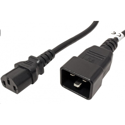 PREMIUMCORD Kabel síťový propojovací 230V 10A 3m, konektory IEC 320 C13 - IEC 320 C20