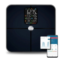 Salente BodyFit, chytrá osobní diagnostická fitness váha, Bluetooth, černá