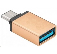 PREMIUMCORD Adaptér USB 3.1 C/male - USB 3.0 A/female, zlatý, OTG