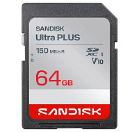 Sandisk Ultra PLUS SDXC karta 64GB UHS-I, V10, U1, C10, (150MB/s)
