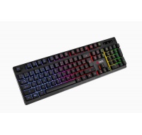 C-TECH klávesnice herní polomechanická Iris (GKB-08), casual gaming, CZ/SK, duhové podsvícení, USB