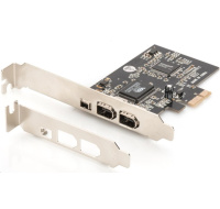 BAZAR - DIGITUS PCI Express Card, Firewire 1394a (2+1 porty) - Rozbaleno (Náhradní krabice)