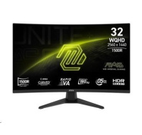 MSI LCD MAG 321CQF E18, 31.5",  2560x1440, Rapid VA, 0,5 ms, VESA 100x100, Black