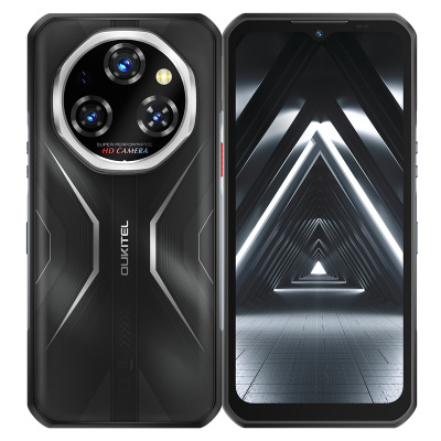 Rugged Smartphone Oukitel WP55 Pro 5G D-7025 16GB 512GB 11000-33W A15, Slim, 108MP Cam, Black [No Charger]
