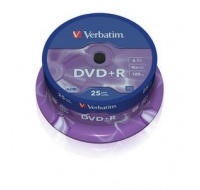 VERBATIM DVD+R(25-Pack)Spindle/General Retail/16x/4.7GB