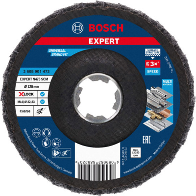 Bosch kotouč EXPERT N475 SCM X-LOCK, 125 mm, hrubý