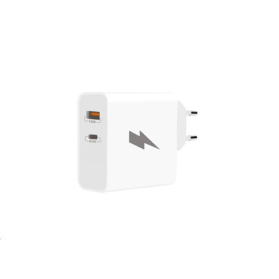 WG - Síťová nabíječka 2x USB, 1x USB-C PD 45 W + 1x USB-A QC3.0 18 W, bílá