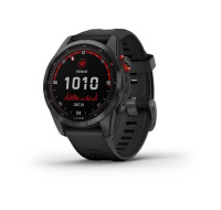 Garmin fenix 7s Solar, Gray/ Black Silicone Band, EU