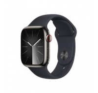 APPLE Watch Series 9 GPS + Cellular 41mm Graphite Stainless Steel Case with Midnight Sport Band - M/L