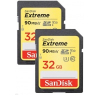 SanDisk SDHC karta 32GB Extreme (90MB/s V30 UHS-I U3) 2-pack