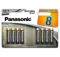 Panasonic Alkalická baterie LR6EPS/8BW Everyday Power (Blistr 8 ks)