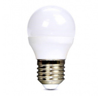 Solight LED žárovka, miniglobe, 6W, E27, 6000K, 510lm