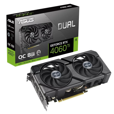 ASUS VGA NVIDIA GeForce RTX 4060 Ti DUAL OC EVO 8G, 8G GDDR6, 3xDP, 1xHDMI