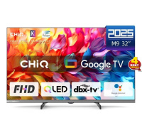 CHiQ L32QM9G TV 32", FHD, QLED, metalická bezrámečková, smart, Google TV, Dolby Audio, HDR, Chromecast