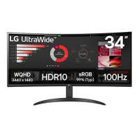BAZAR - LG MT VA LED 34" 34WR50QK - VA panel, 3440x1440, 2xHDMI, DP, prohnutý - Poškozený obal (Komplet)