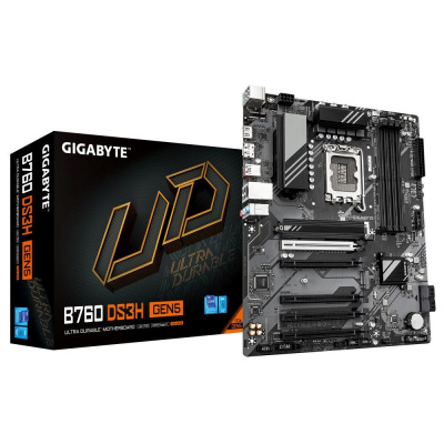 GIGABYTE MB Sc LGA1700 B760 DS3H GEN5, Intel B760, 4xDDR5, 1xDP, 1xHDMI
