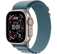 Apple Watch Ultra 3 GPS + Cellular 49mm Natural Titanium Case with Light Blue Alpine Loop - Medium